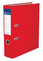 Lever arch file, 75 mm, A4, PP/cardboard, with metal shoe, VICTORIA OFFICE, red